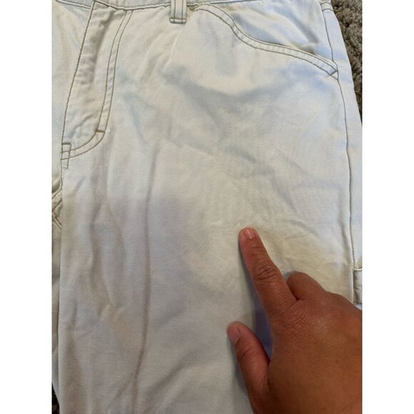 TOMMY HILFIGER Denim Pants Mid-Rise Vintage Carpenter Y2K Light Wash Sz 6 30x30 - Picture 3 of 15